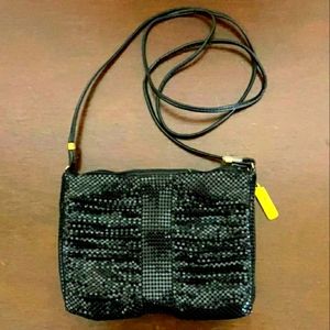 Vintage Whiting and Davis International Black Mesh Handbag
